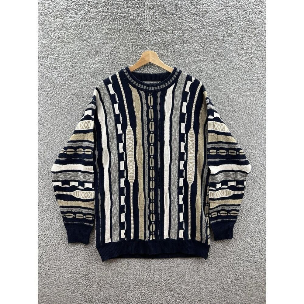 ASG USA Coogi Style 3D Knit Pullover Acrylic Sweater Men’s Size Large